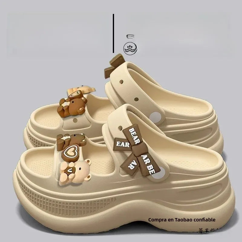 Women's Sandals 2026 New Summer Outdoor Fashion Heightening Work Special Soft Bottom Anti-slip Casual Slippers Ladies