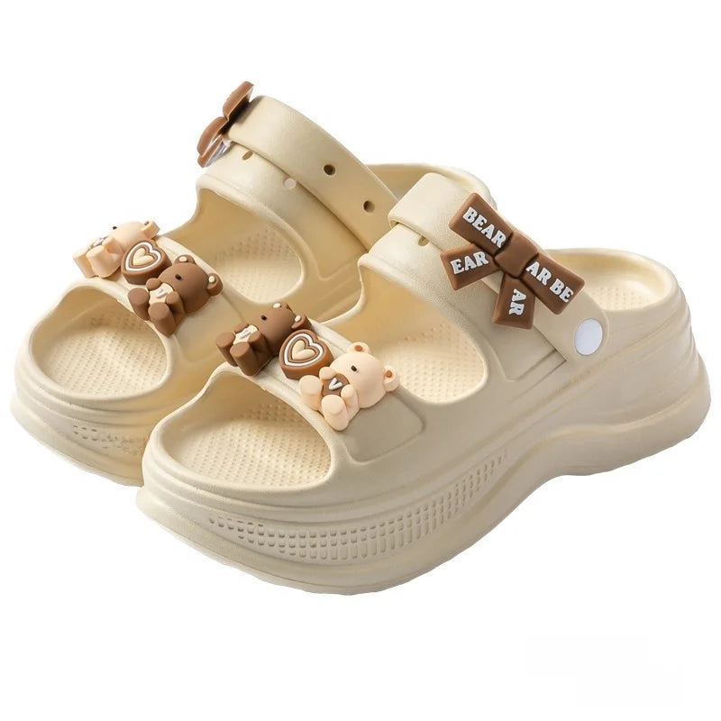 Women's Sandals 2026 New Summer Outdoor Fashion Heightening Work Special Soft Bottom Anti-slip Casual Slippers Ladies