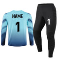 Custom Men Football Goalkeeper Uniforms Suit Adult Kids Jerseys Sets Long Sleeve Protective Sponge Soccer Shirt Pants Sports