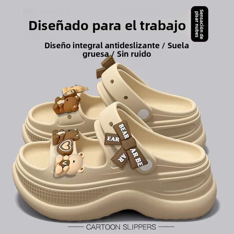 Women's Sandals 2026 New Summer Outdoor Fashion Heightening Work Special Soft Bottom Anti-slip Casual Slippers Ladies