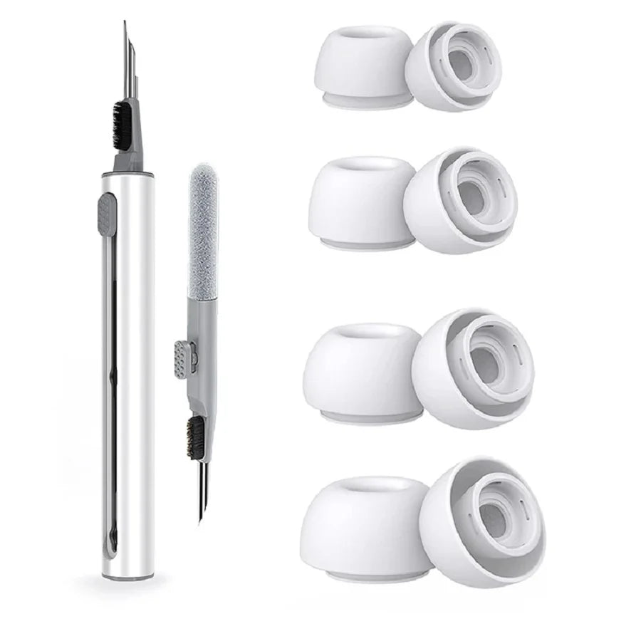 4 Pairs Liquid Silicone Ear Tips for Airpods Pro 1 2 Noise Reduction Pad Earplugs Ear Caps Comes with Cleaning Pen