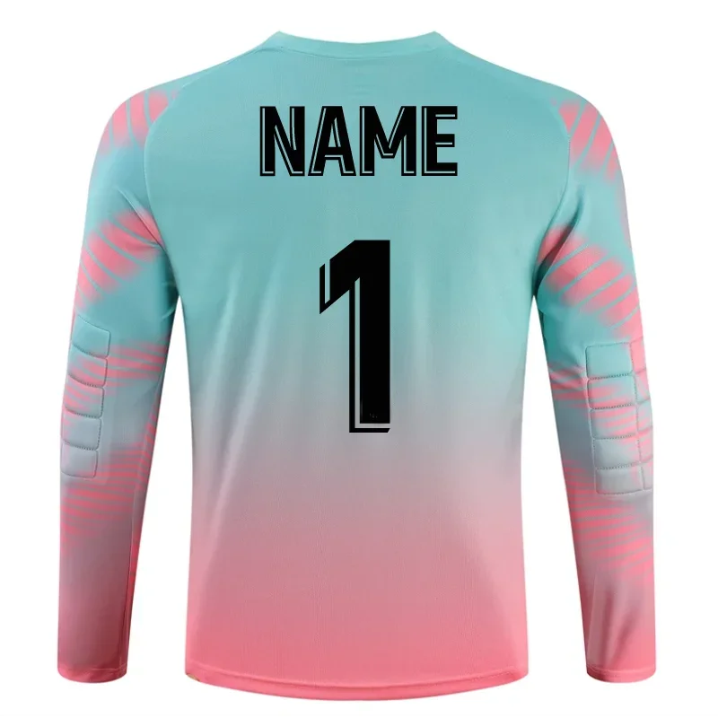 Custom Men Football Goalkeeper Uniforms Suit Adult Kids Jerseys Sets Long Sleeve Protective Sponge Soccer Shirt Pants Sports