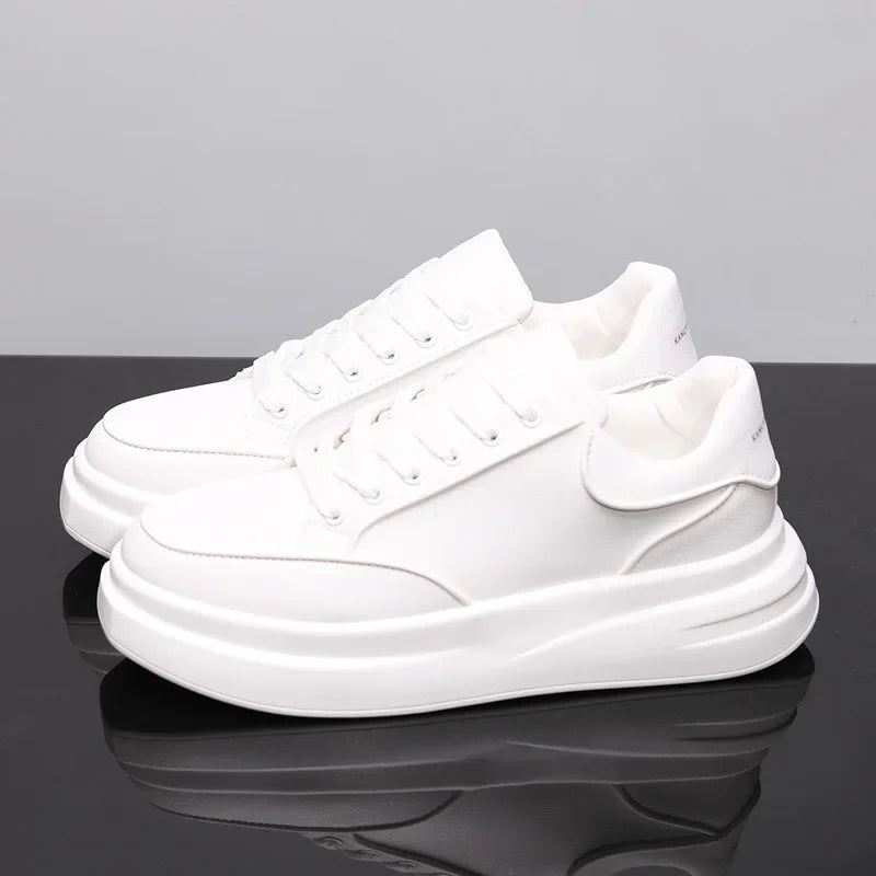 Women's Men's Sneakers Casual Sports Shoes Lightweight PU Leather Breathable Shoe Mens Flat White Tenis Shoes Zapatillas Hombre