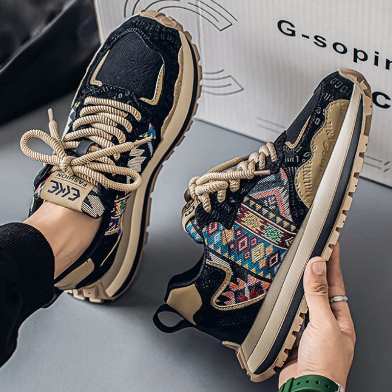 Trendy Men Sneaker Comfortable Thick Soled Casual Shoes for Men Non-Slip Running Shoes New Outdoor Sports Shoes Tenis Masculino