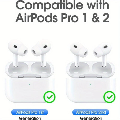 4 Pairs Liquid Silicone Ear Tips for Airpods Pro 1 2 Noise Reduction Pad Earplugs Ear Caps Comes with Cleaning Pen
