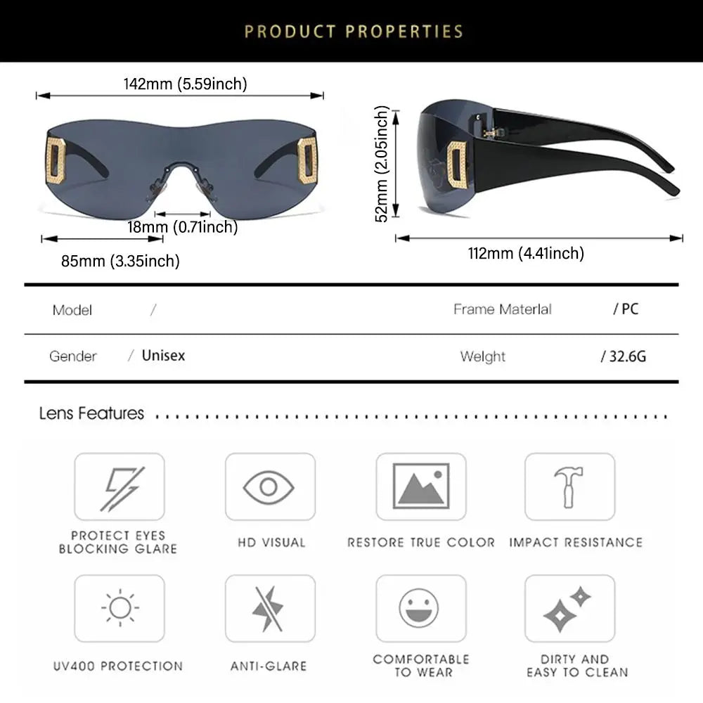 Fashion Designer Sunglasses Women 2023 Luxury Trending y2k Sunglasses Woman Shade Pink glasses Goggle 2000'S lentes de sol mujer