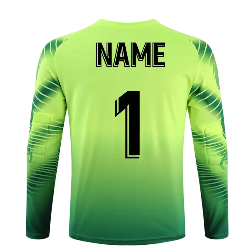 Custom Men Football Goalkeeper Uniforms Suit Adult Kids Jerseys Sets Long Sleeve Protective Sponge Soccer Shirt Pants Sports