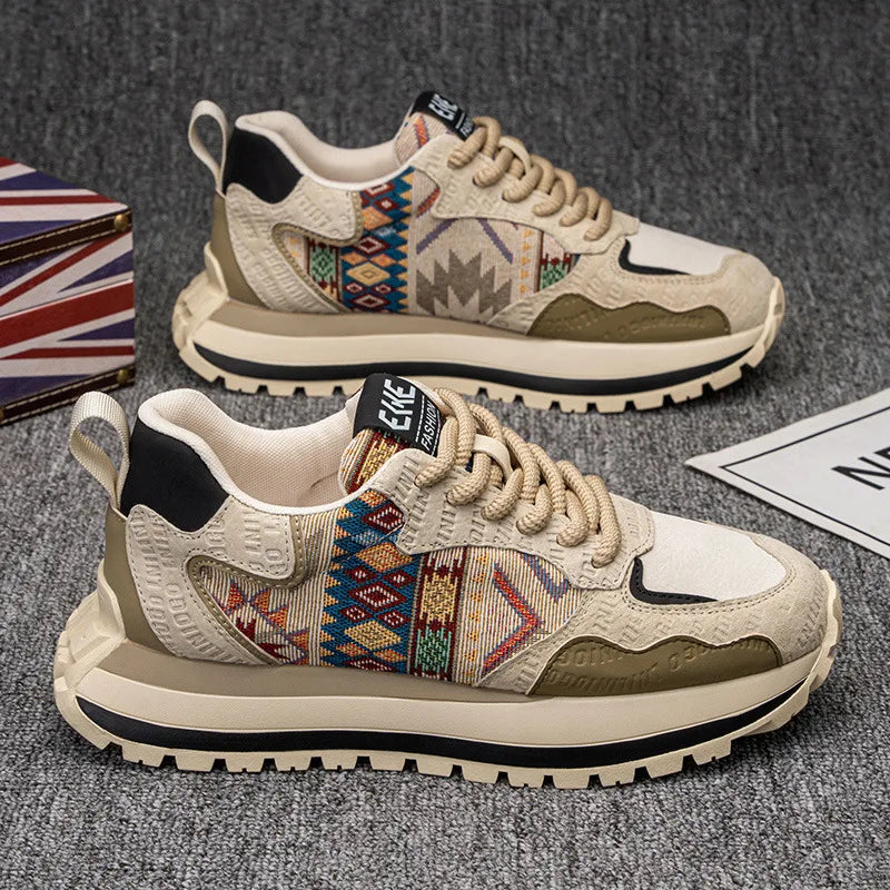 Trendy Men Sneaker Comfortable Thick Soled Casual Shoes for Men Non-Slip Running Shoes New Outdoor Sports Shoes Tenis Masculino